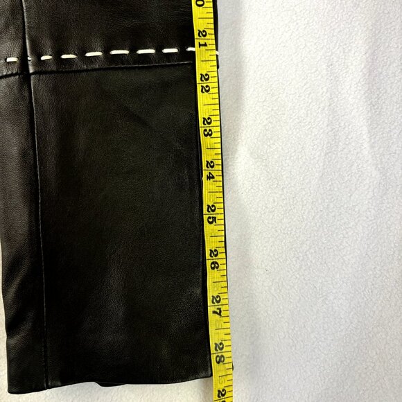 Pamela McCoy NWOT Size XS Black Genuine Leather Jacket, Full Front Zip - Picture 13 of 16